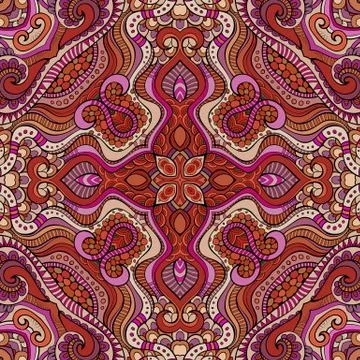 Abstract vector decorative nature ethnic hand drawn pattern Illustrazione stock