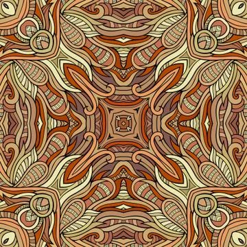 Abstract vector decorative nature ethnic hand drawn pattern イラスト素材