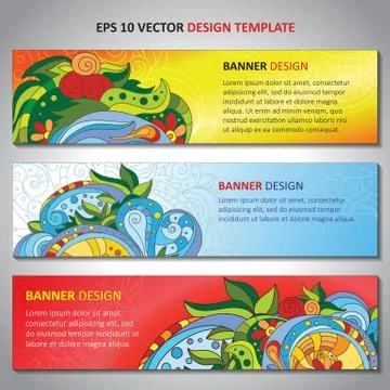 Abstract vector decorative waves ornamental backgrounds. Series of image Stock Illustration