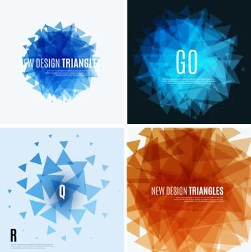 Abstract vector design background with triangles Stock Illustration