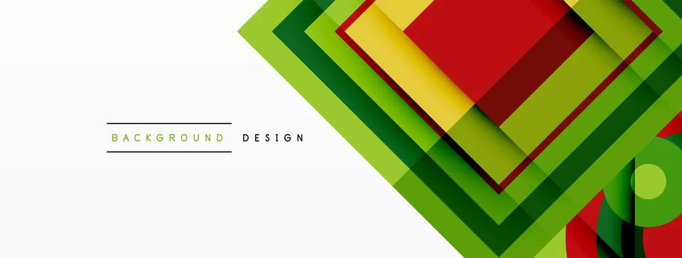 Abstract vector design blends triangles, hexagons, and circles, creating a Stock Illustration