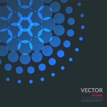 Abstract vector design of blue rounds for graphic template 스톡 일러스트