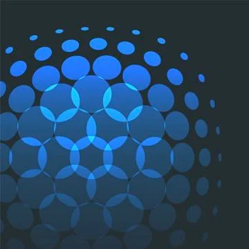 Abstract vector design of blue rounds for graphic template Stock Illustration