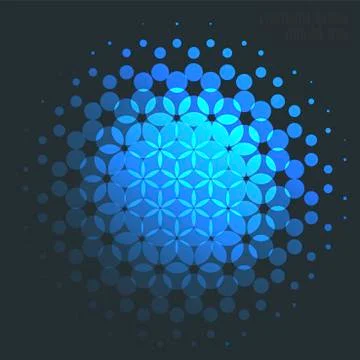 Abstract vector design of blue rounds for graphic template 스톡 일러스트