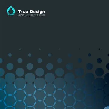 Abstract vector design of blue rounds for graphic template Stock Illustration