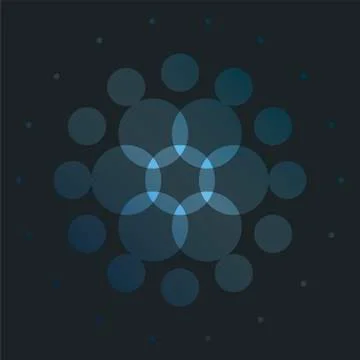 Abstract vector design of blue rounds for graphic template イラスト素材