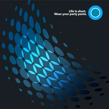 Abstract vector design of blue rounds for graphic template Stock Illustration