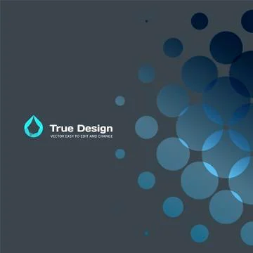 Abstract vector design of blue rounds for graphic template Illustrazione stock