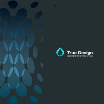 Abstract vector design of blue rounds for graphic template Stock Illustration