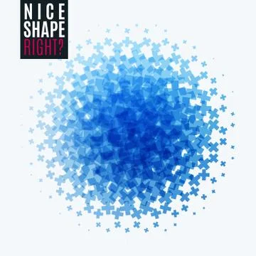 Abstract vector design elements with cross Stock Illustration