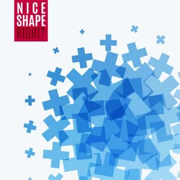 Abstract vector design elements with cross Stock Illustration