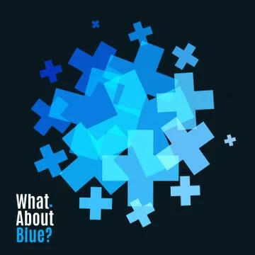 Abstract vector design elements with cross Stock Illustration