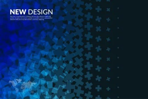 Abstract vector design elements with cross Stock Illustration