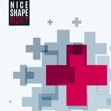 Abstract vector design elements with cross 스톡 일러스트