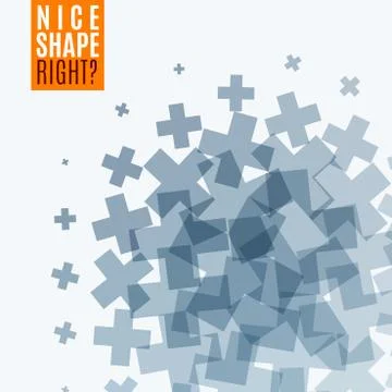 Abstract vector design elements with cross Stock Illustration