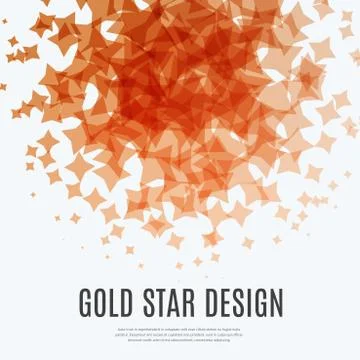 Abstract vector design elements with golden stars Stock Illustration