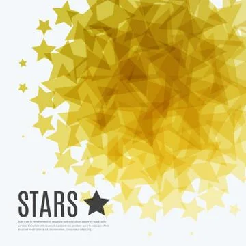 Abstract vector design elements with golden stars 스톡 일러스트
