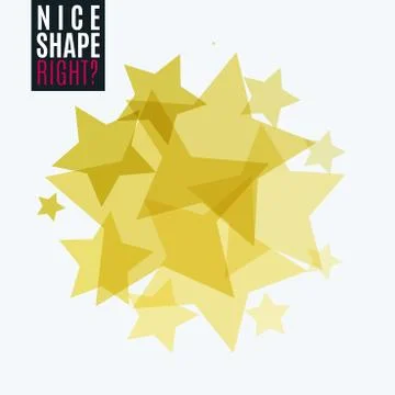 Abstract vector design elements with golden stars Stock Illustration