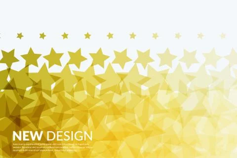 Abstract vector design elements with golden stars Illustrazione stock