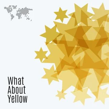 Abstract vector design elements with golden stars Stock Illustration