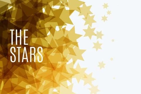 Abstract vector design elements with golden stars Illustrazione stock