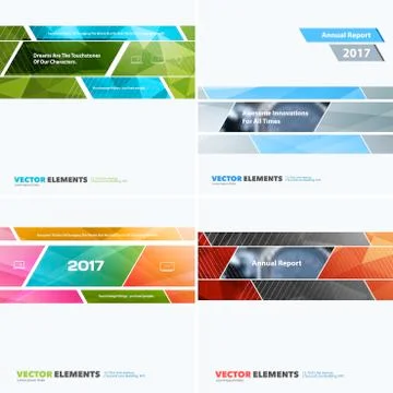 Abstract vector design elements for graphic layout. Modern busin Stock Illustration