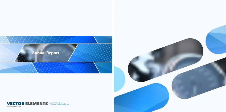 Abstract vector design elements for graphic layout. Modern busin Stock Illustration