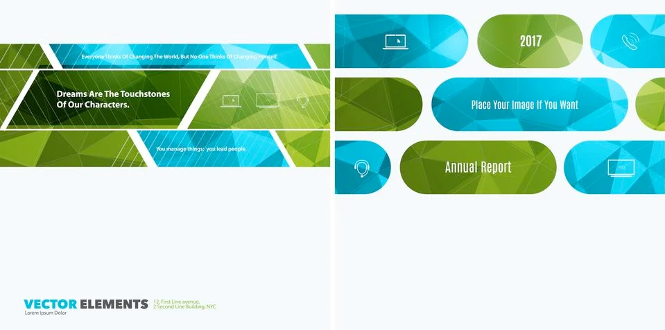 Abstract vector design elements for graphic layout. Modern busin Stock Illustration