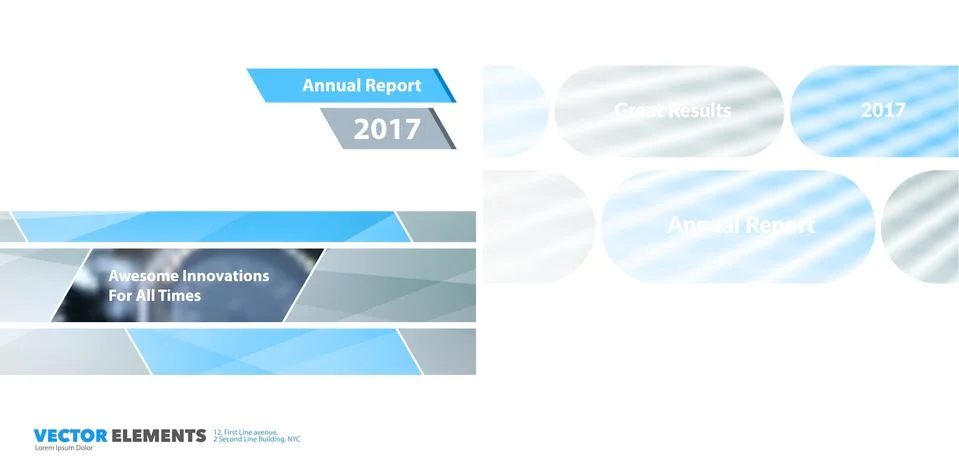 Abstract vector design elements for graphic layout. Modern busin Stock Illustration