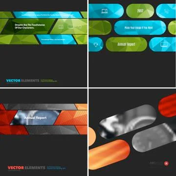 Abstract vector design elements for graphic layout. Modern busin Stockillustratie