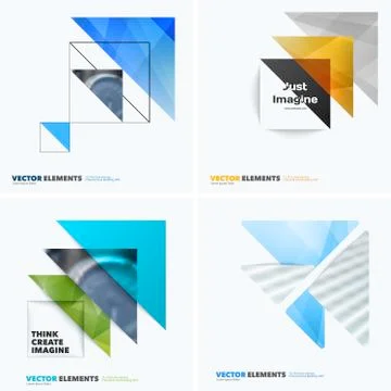 Abstract vector design elements for graphic layout. Modern busin Stock Illustration
