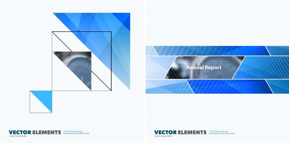 Abstract vector design elements for graphic layout. Modern busin Stock Illustration