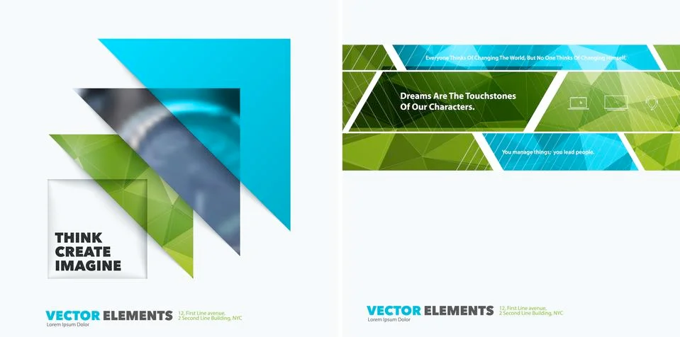 Abstract vector design elements for graphic layout. Modern busin Stock Illustration