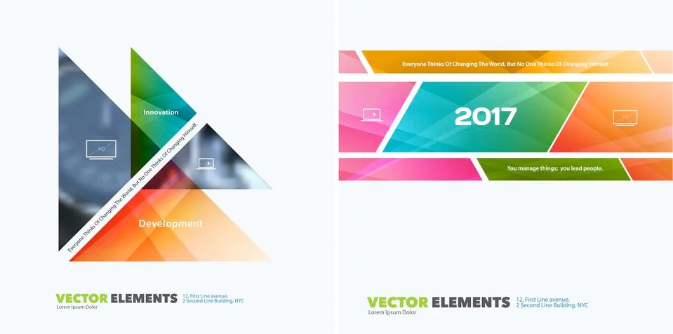 Abstract vector design elements for graphic layout. Modern busin イラスト素材