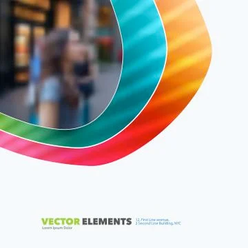 Abstract vector design elements for graphic layout. Modern busin Stock Illustration