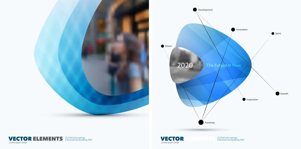 Abstract vector design elements for graphic layout. Modern busin Stock Illustration