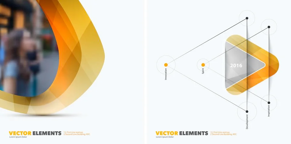 Abstract vector design elements for graphic layout. Modern busin Illustrazione stock