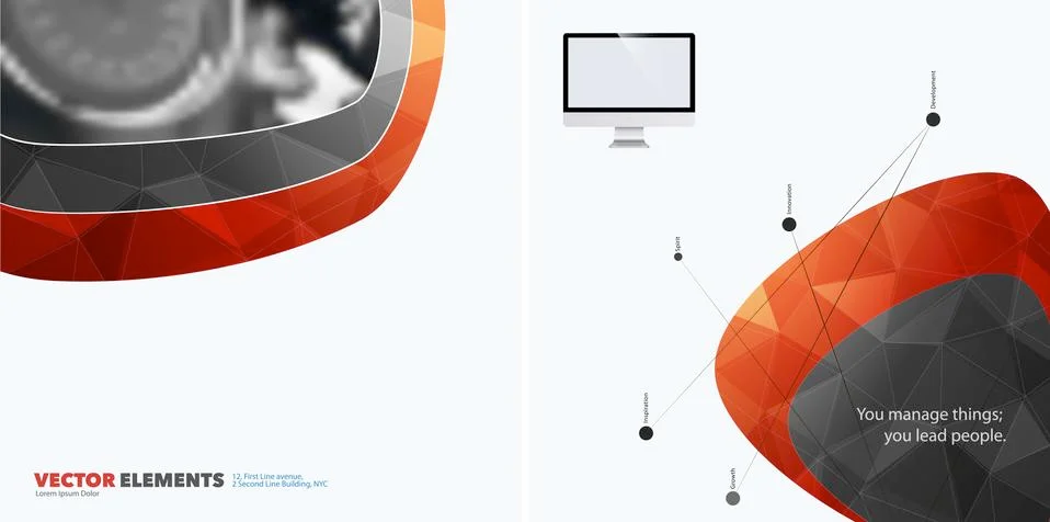 Abstract vector design elements for graphic layout. Modern busin Stock Illustration