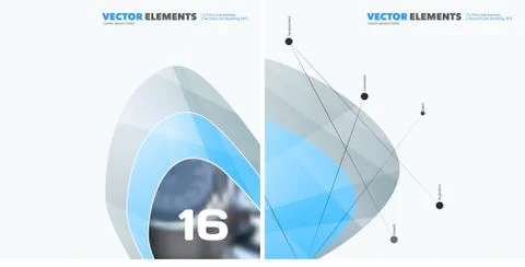 Abstract vector design elements for graphic layout. Modern busin Stock Illustration