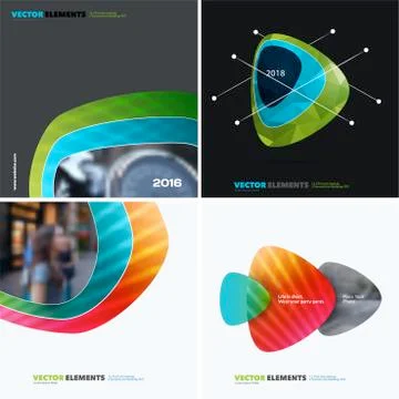 Abstract vector design elements for graphic layout. Modern busin Illustrazione stock