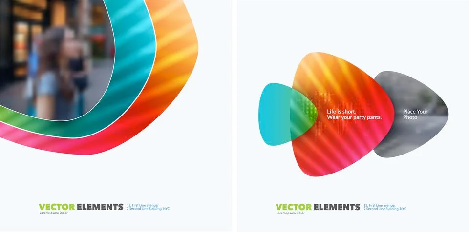 Abstract vector design elements for graphic layout. Modern busin 스톡 일러스트