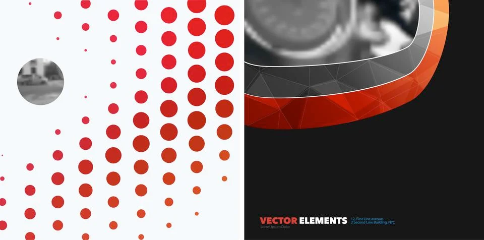 Abstract vector design elements for graphic layout. Stock Illustration