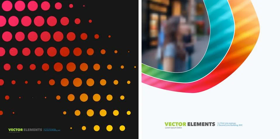 Abstract vector design elements for graphic layout. 스톡 일러스트