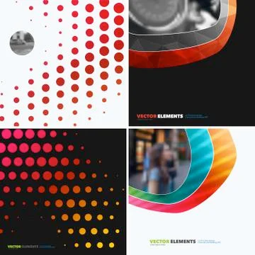 Abstract vector design elements for graphic layout. Stock Illustration