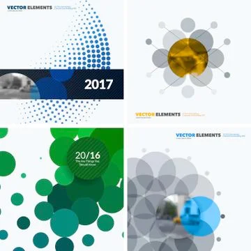 Abstract vector design elements for graphic layout. Illustrazione stock