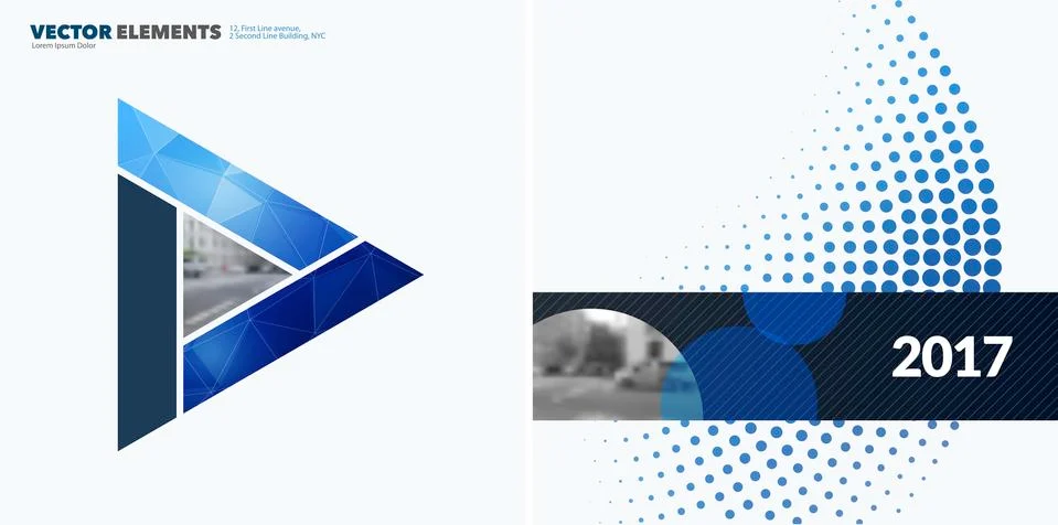 Abstract vector design elements for graphic layout. Modern business background イラスト素材