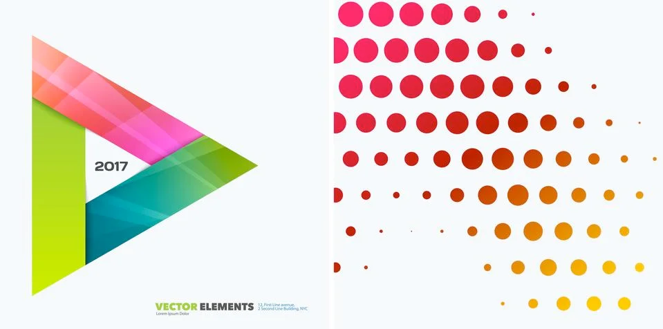 Abstract vector design elements for graphic layout. Modern business background Illustrazione stock