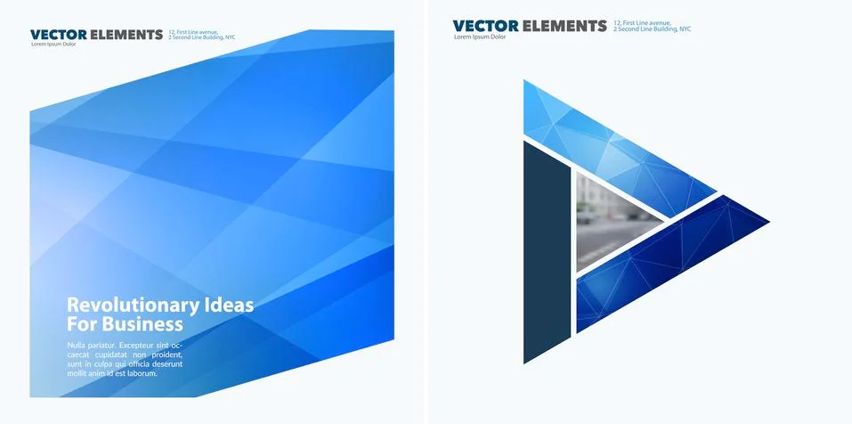 Abstract vector design elements for graphic layout. Modern business background Stock Illustration