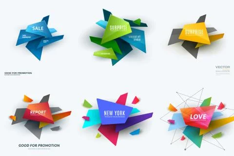 Abstract vector design elements for graphic template. Creative modern business Stock Illustration