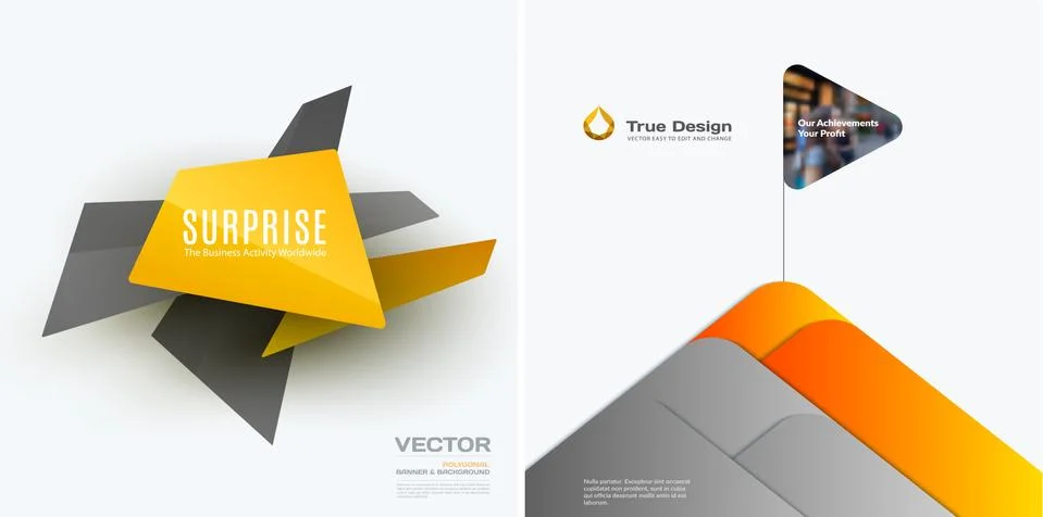 Abstract vector design elements for graphic template. Creative modern business Stock Illustration